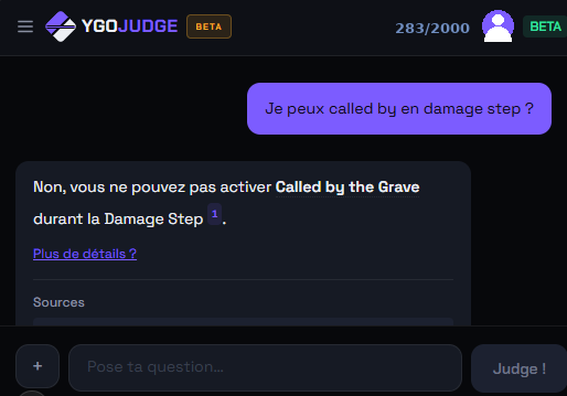 Aperçu de YGOJudge